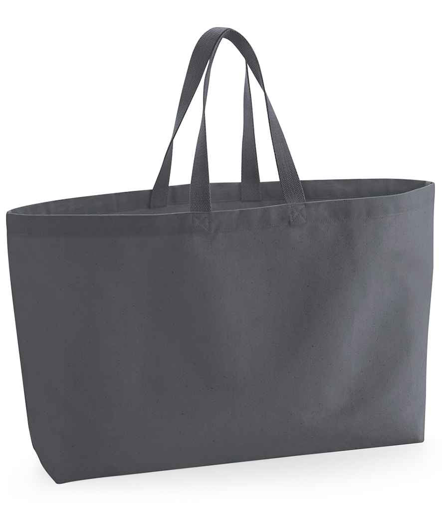 Westford Mill Oversized Canvas Tote Bag graphite grey