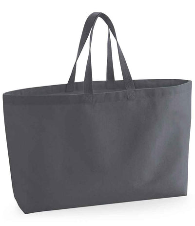 Westford Mill Oversized Canvas Tote Bag graphite grey