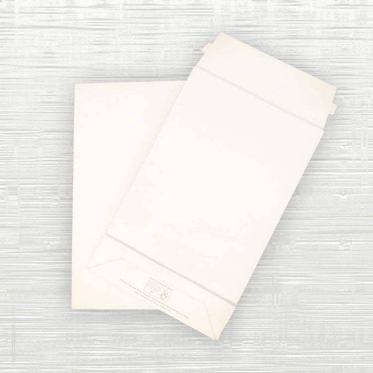 Small Premium White Paper Mailing Bags - 190x50x300
