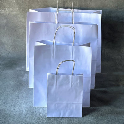 White Twisted Handle Paper Bags