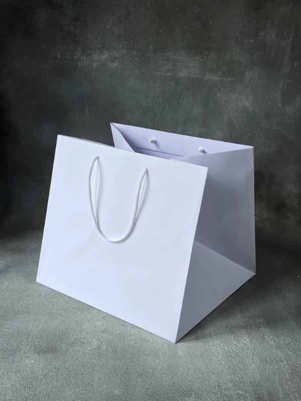 FSC® Wide Base Luxury Unlaminated Rope Handle Bags