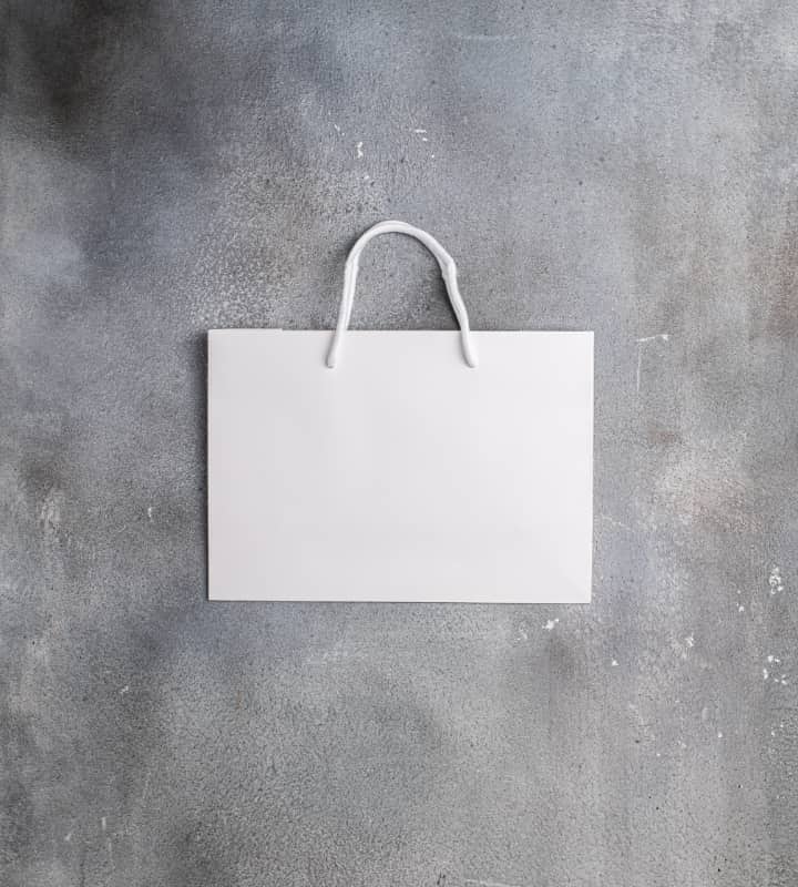 FSC® White Matt Laminated Rope Handle Paper Bags - 310x120x220mm