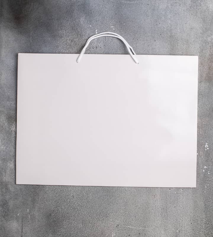 FSC® White Matt Laminated Rope Handle Paper Bags - 550x130x400mm
