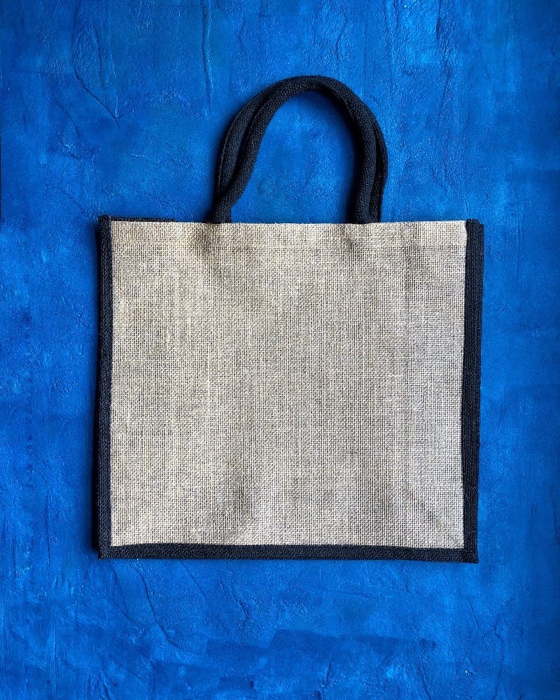 Jute Two Tone Gusseted Shopper