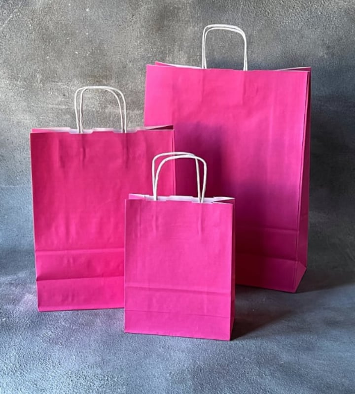 FSC® Coloured Twisted Handle Kraft Paper Bags