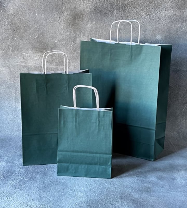 FSC® Coloured Twisted Handle Kraft Paper Bags