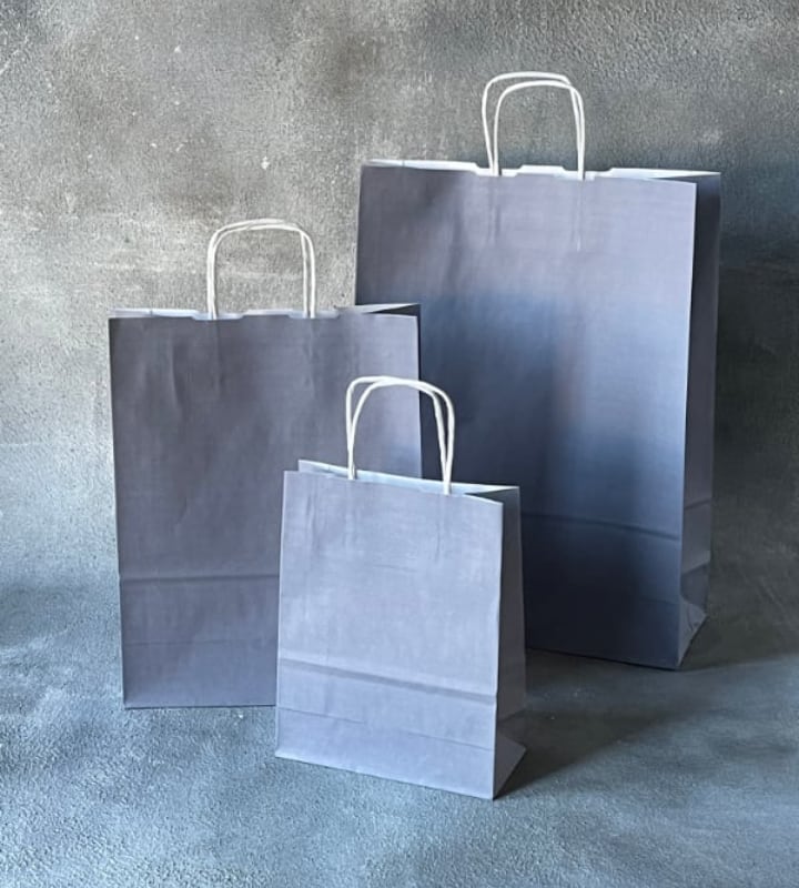 FSC® Coloured Twisted Handle Kraft Paper Bags