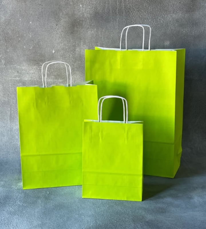 FSC® Coloured Twisted Handle Kraft Paper Bags