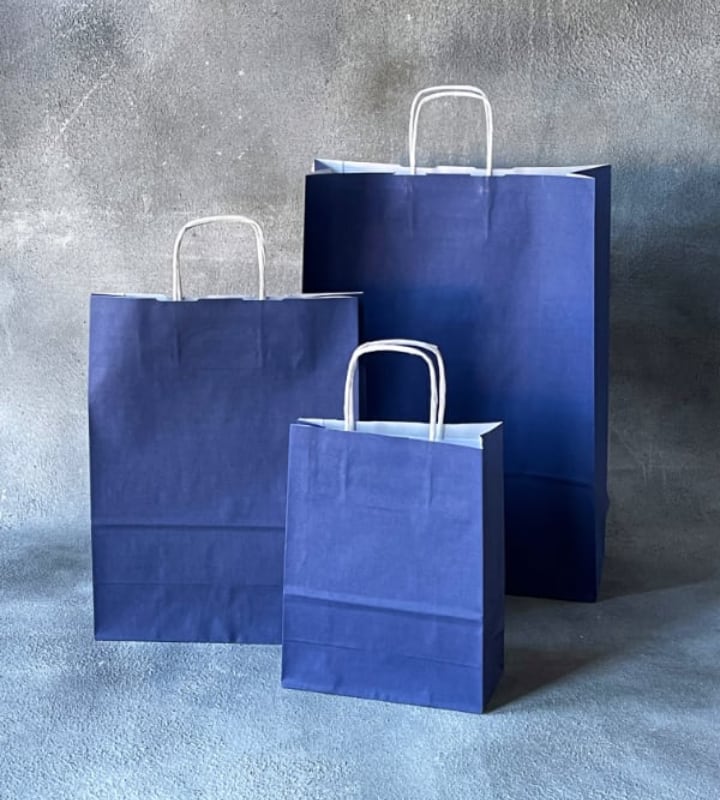 FSC® Coloured Twisted Handle Kraft Paper Bags