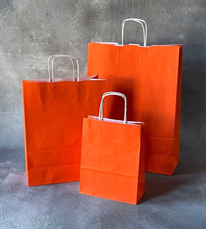 FSC® Coloured Twisted Handle Kraft Paper Bags