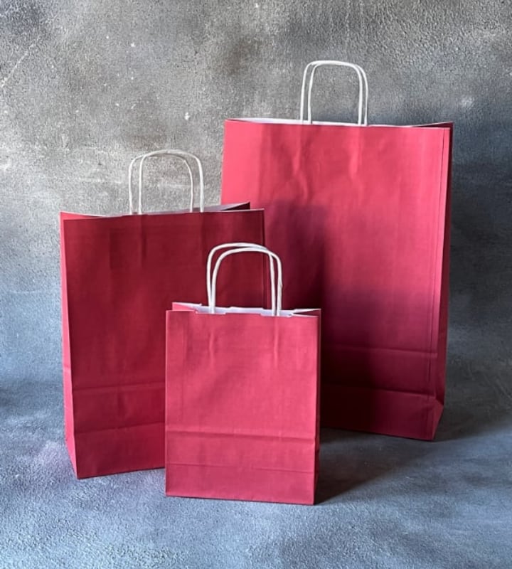 FSC® Coloured Twisted Handle Kraft Paper Bags