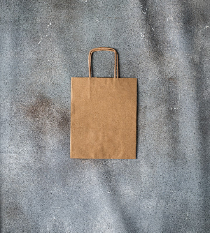 Twisted Handle Kraft Paper Bag - Brown 180x80x225mm